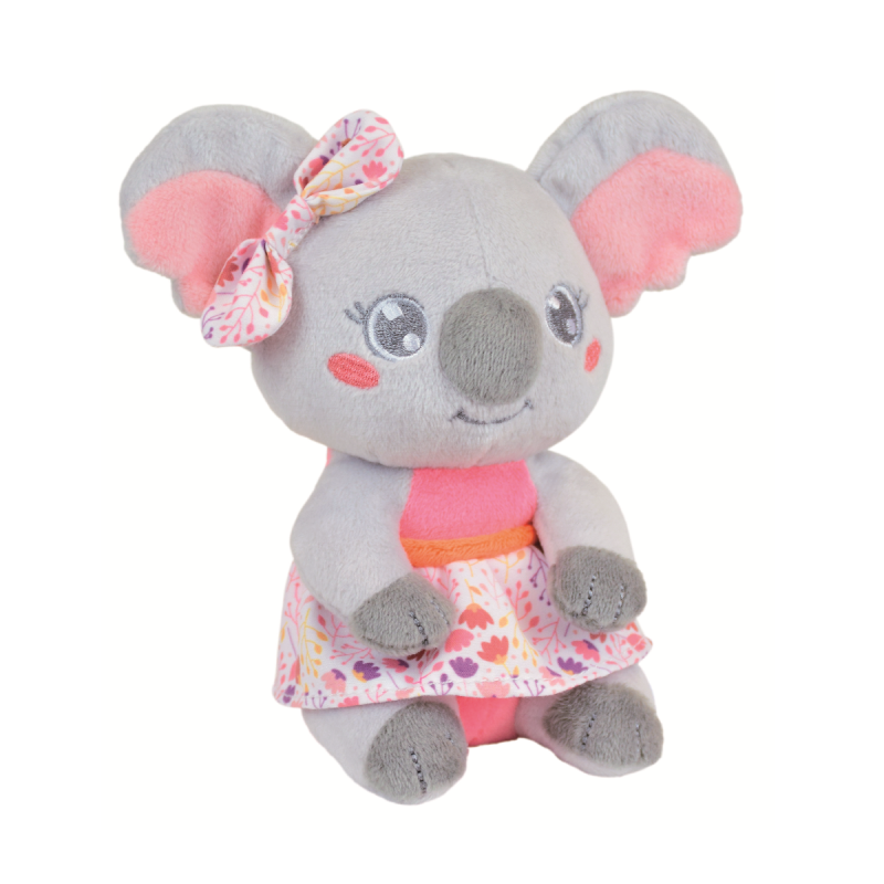  cally the koala soft toy rattle pink 15 cm 